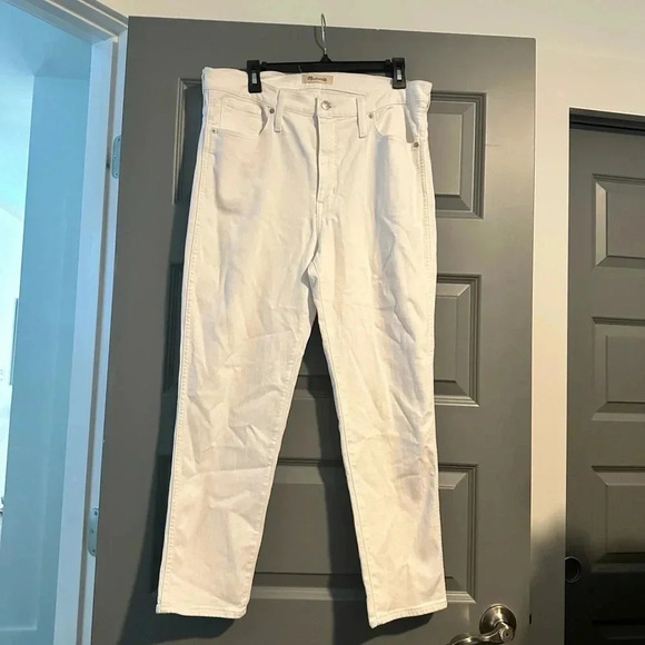 Madewell Women's Stovepipe Jeans in Pure White - Size 32 - Picture 3 of 7